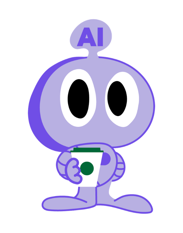 Train In Your Lane AI vocabulary guide robot illustration